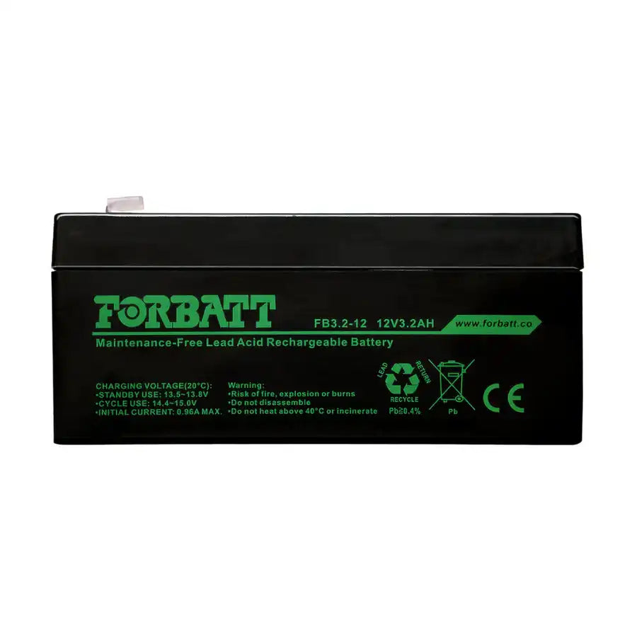 Forbatt Rechargeable Lead Acid 12V Battery 3.2AH
