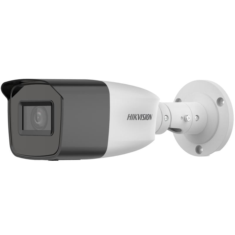 Hikvision security camera on a white background